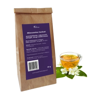 Indygo Mieszanka herbat: przeziębienia, odporność, alergia, drogi oddechowe 50g